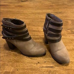 Madden Girl Brown Booties With Strap Detail